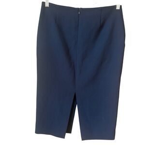 Aritzia Babaton Jax Navy Slit Pencil Skirt Size 6 Pockets